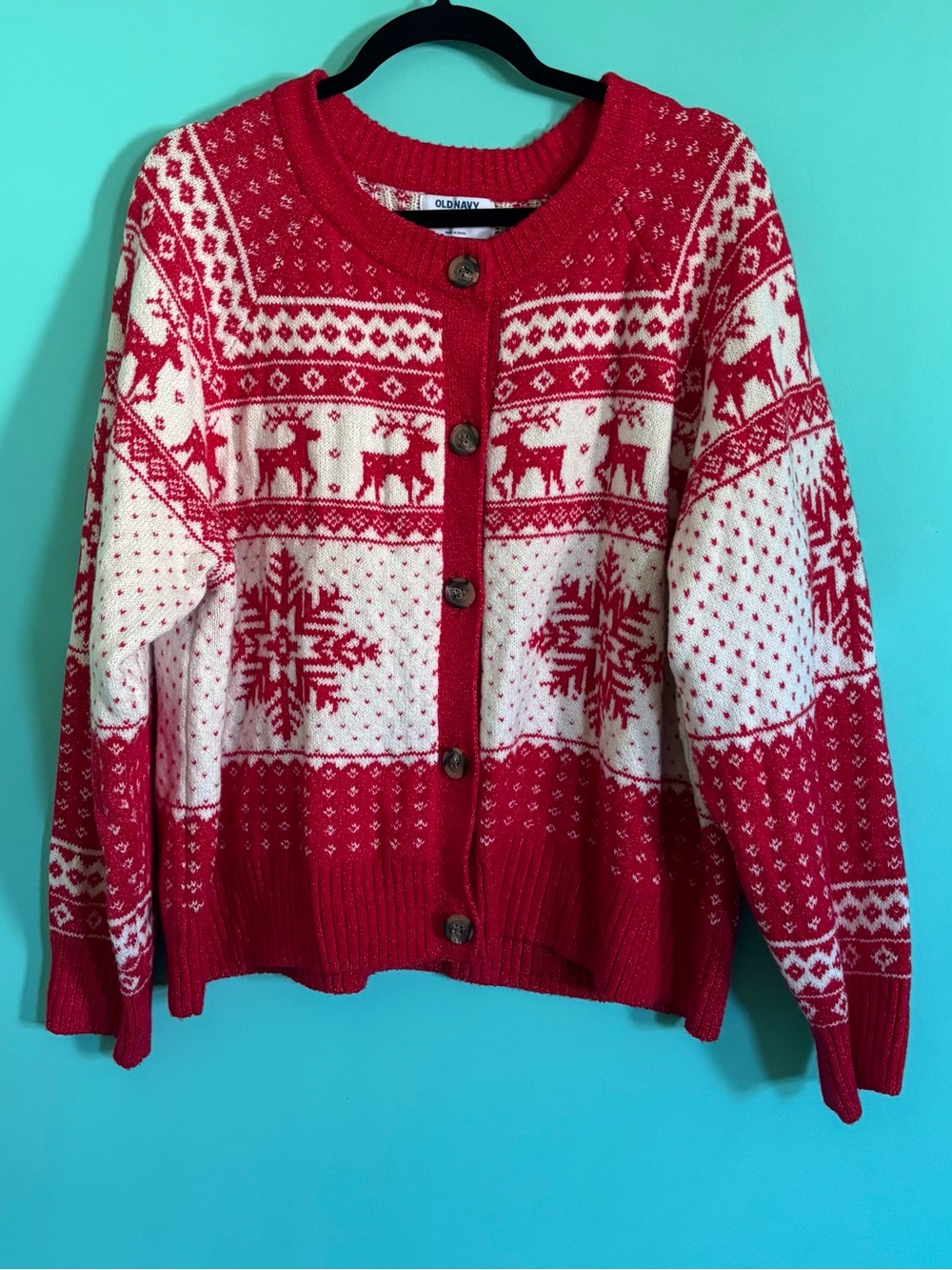 Old Navy Fair Isle Winter Cardigan